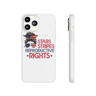 Messy Bun American Flag Pro Choice Star Stripes Equal Right Phonecase iPhone - Seseable