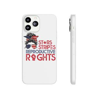 Messy Bun American Flag Pro Choice Star Stripes Equal Right V2 Phonecase iPhone - Seseable