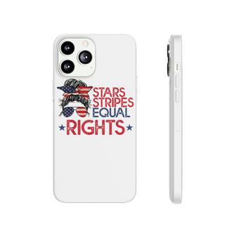 Messy Bun American Flag Pro Choice Star Stripes Equal Right V4 Phonecase iPhone - Seseable