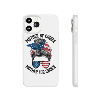 Mother Bychoice Prochoice Messy Bun Us Flag 4Th Of July Phonecase iPhone - Seseable