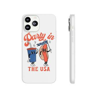 Party In The Usa Hot Dog Kids Funny Fourth Of July Phonecase iPhone - Seseable