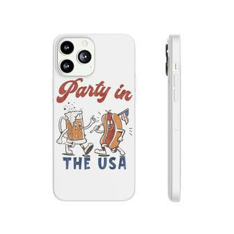 Party In The Usa Hot Dog Love Usa Funny Fourth Of July Phonecase iPhone - Seseable
