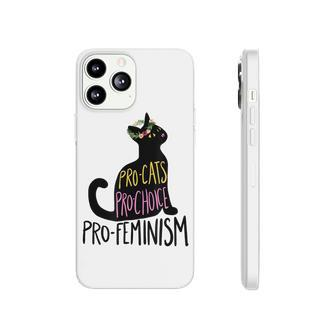 Pro Cats Pro Choice Pro Feminism Black Cat Lover Feminist Phonecase iPhone - Seseable