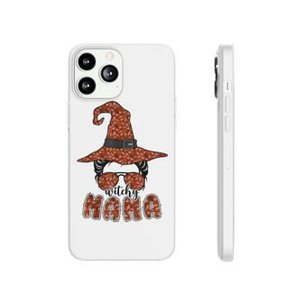 Witchy Mama Halloween Messy Bun Witch Mom Spooky Women Phonecase iPhone - Seseable