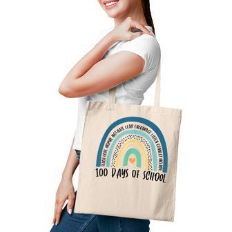 100Th Day Of School Teacher - 100 Days Smarter Rainbow Tote Bag - Thegiftio UK