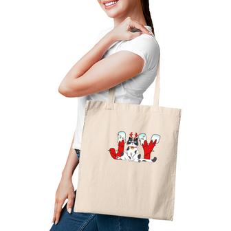Funny Christmas Joy Cat Xmas Gift For Cat Lovers Tote Bag