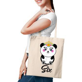 6 Year Old Gifts Cute Panda Birthday Girl 6Th Birthday Funny Tote Bag - Thegiftio UK
