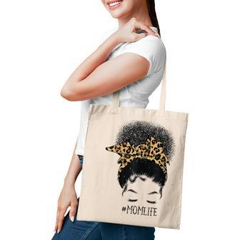 Afro African American Mothers Day Leopard Black Mom Life Tote Bag - Thegiftio UK
