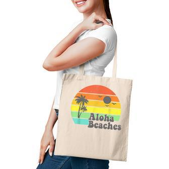 Aloha Beaches Retro Beach Vacation Summer Quote Women Gifts Tote Bag - Thegiftio UK