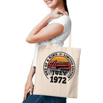 Awesome Since July 1972 50Th Birthday Gift 50 Years Old Tote Bag - Thegiftio UK