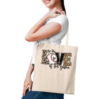 Baseball Mom Leopard For The Love Of The Game Baseball Tote Bag - Thegiftio UK