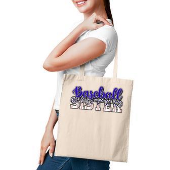 Baseball Sister Leopard Girls Women Mothers Day Mothers Mom Tote Bag - Thegiftio UK