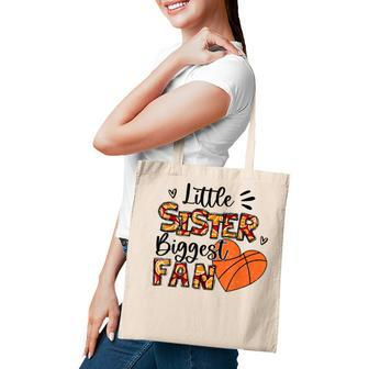 Basketball Sister Little Sister Biggest Fan Tote Bag - Thegiftio UK