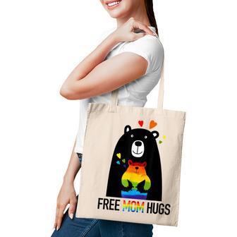 Bear Free Mom Hugs Rainbow Lgbt Lesbian Gay Pride Month Tote Bag - Thegiftio UK
