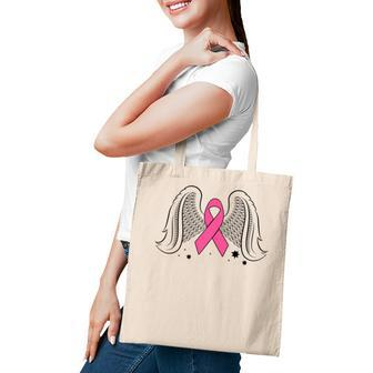Breast Cancer Awareness Angel Pink Ribbon Support Women Tote Bag - Thegiftio UK