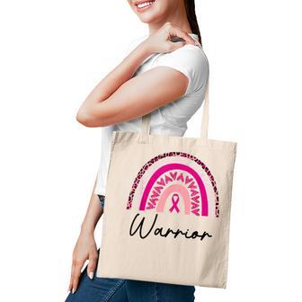 Breast Cancer Warrior Pink Breast Cancer Awareness Rainbow Tote Bag - Thegiftio UK