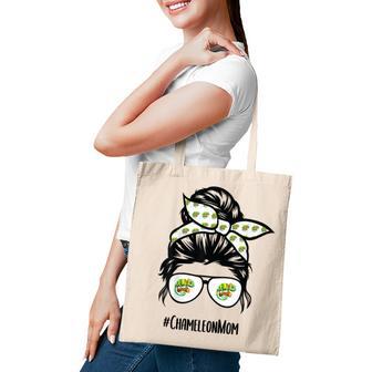 Chameleons Mom Messy Bun Hair Glasses Tote Bag - Thegiftio UK