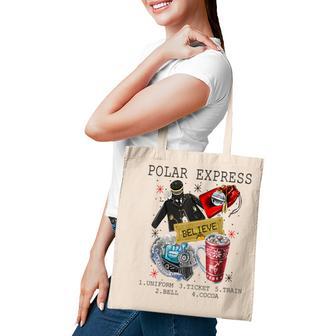 Christmas North Pole Po-Lar Express AllAbroad Santa Believe Tote Bag - Thegiftio UK