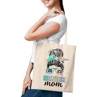 Class Of 2023 Senior Mom Proud Senior Mom Messy Bun Tote Bag - Thegiftio UK