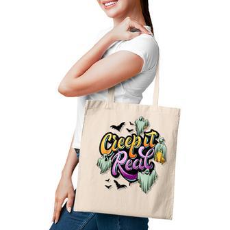 Creep It Real Halloween Men Women Spooky Tote Bag - Thegiftio UK