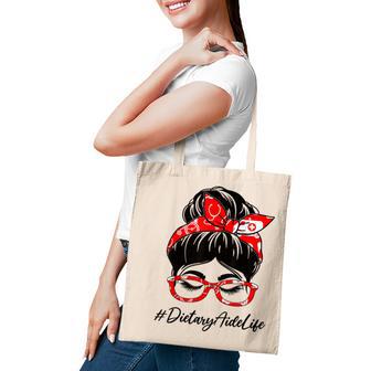 Dietary Aide Women Messy Bun Appreciation Day For Work Tote Bag - Thegiftio UK