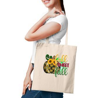 Fall Sweet Fall Sunflower Pumpkin Tote Bag - Seseable
