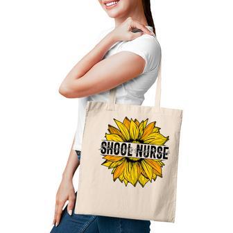 First Day Of School Nurse Boho Sunflower Back To School Tote Bag - Thegiftio UK