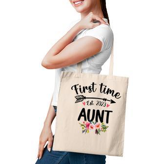 First Time Aunt Est 2023 Promoted To New Aunt Tote Bag - Thegiftio UK