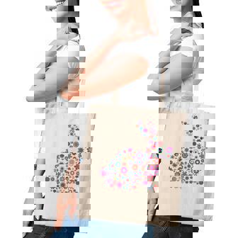 Floral Easter Bunny Women Girls Spring Flowers Rabbit Tote Bag - Thegiftio