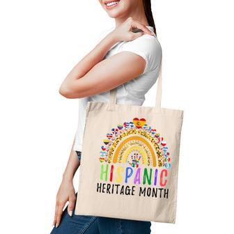 Funny National Hispanic Heritage Month Rainbow All Countries Tote Bag - Thegiftio UK