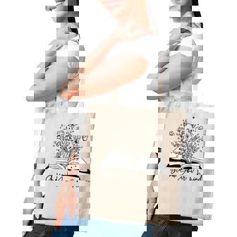 Grow Your Mind T Wildflower Book Floral Tote Bag - Thegiftio