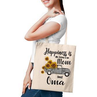 Happiness Is Being A Mom And Oma Sunflower Gifts Tote Bag - Thegiftio UK