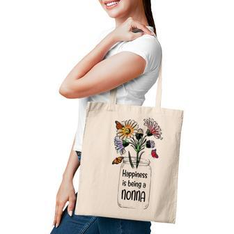Happiness Is Being A Nonna Ever Women Floral Decor Nonna Tote Bag - Thegiftio UK