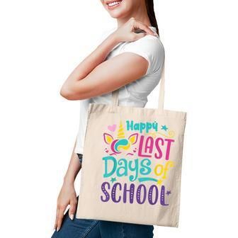 Happy Last Day Of School Unicorn Teacher Student Graduation V2 Tote Bag - Thegiftio UK