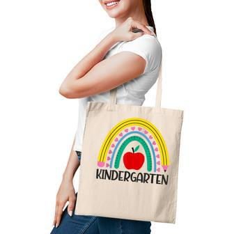 Hello Kindergarten Rainbow Teacher Student Back To School Tote Bag - Thegiftio UK