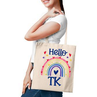 Hello Tk Rainbow Pre-K Preschool Teacher Student Girls Tote Bag - Thegiftio UK