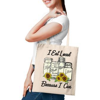 I Eat Local Because I Can Sunflower Tote Bag - Thegiftio UK