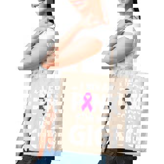 I Wear Pink For My Gigi Breast Cancer Awareness Butterfly Tote Bag - Thegiftio