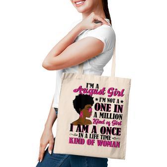 Im A August Girl Afro Black Women Queen Leo Virgo Birthday Tote Bag - Thegiftio UK