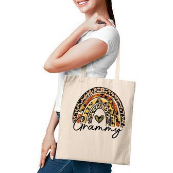 Leopard Rainbow Blessed Grammy Funny Grammy Mothers Day Tote Bag - Thegiftio UK