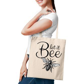 Let It Bee Black&White Bee Beekeeper Tote Bag - Thegiftio UK