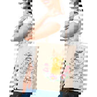 Llama With Leopard Headband Boho Flower Cute Llama Lovers Tote Bag - Thegiftio