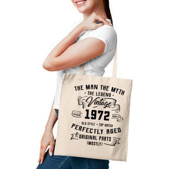 Mens Man Myth Legend 1972 50Th Birthday Gift For 50 Years Old Tote Bag - Thegiftio UK