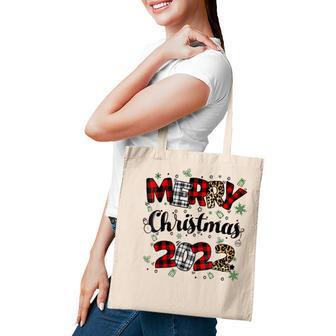 Merry Christmas 2022 Leopard Buffalo Red Plaid For Men Women Tote Bag - Thegiftio UK