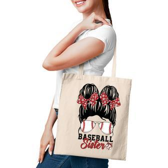 Messy Bun Baseball Sister Mothers Day Mothers Wommen Girls Tote Bag - Thegiftio UK