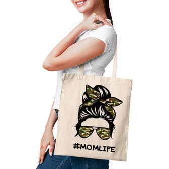 Messy Bun Life Of A Proud Army Mom Mothers Day Tote Bag - Thegiftio UK