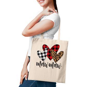 Mothers Day Leopard Mawmaw Buffalo Plaid Mawmaw Lover Tote Bag - Thegiftio UK