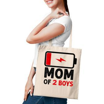 Mothers Day Women Mommy Mom Of 2 Boys Vintage Gifts Tote Bag - Thegiftio UK