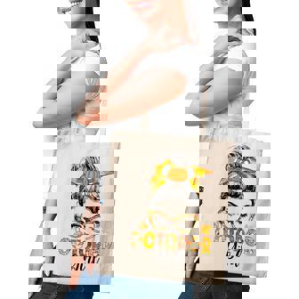 October Girl Messy Bun Hair Fall Tree Autumn Halloween Tote Bag - Thegiftio