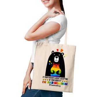 Parents Accepting Im Your Mom Now Bear Hug Lgbtq Gay Pride Tote Bag - Thegiftio UK